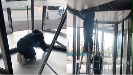 三翼旋轉門保養之北京某大廈泰戈爾三翼旋轉門安全檢測服務案例