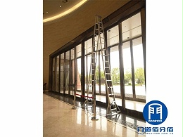 山東淄博藝術中心重型自動感應玻璃門維修服務案例