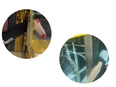 普通防夾傳感器有盲區，新式激光傳感器用于自動旋轉門更安全